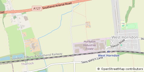 Map of Little Warley, Brentwood, Essex