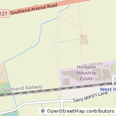Map of Little Warley, Brentwood, Essex