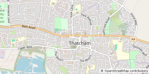 Map of Thatcham, Berks