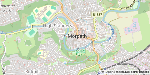 Map of Morpeth