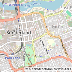 Map of Sunderland, Tyne and Wear
