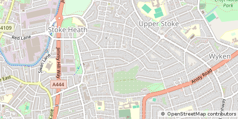 Map of Coventry, Warwickshire