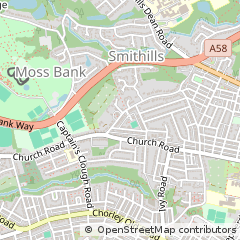 Map of Bolton, Lancashire