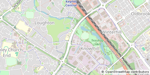 Map of Milton Keynes, Buckinghamshire
