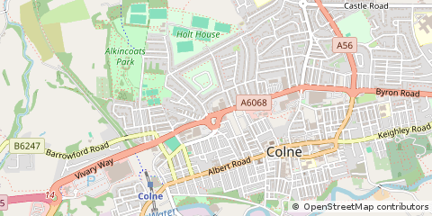 Map of Colne, Lancashire