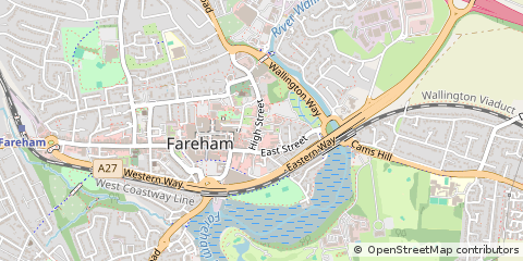 Map of Fareham, Hampshire