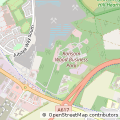 Map of Mansfield, Notts