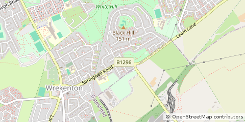 Map of Gateshead