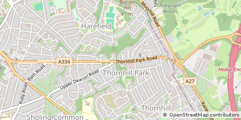 Map of Southampton, Hampshire
