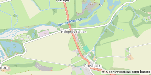 Map of Alnwick, Northumberland