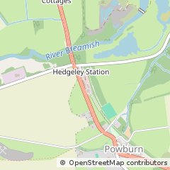 Map of Alnwick, Northumberland