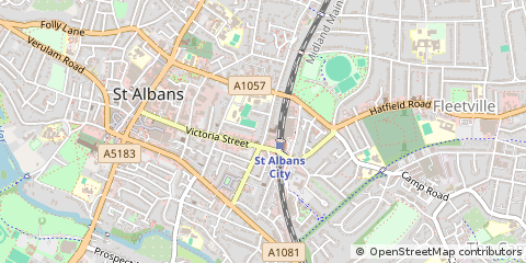 Map of ST. Albans, Hertfordshire