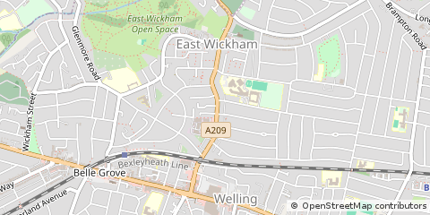 Map of Welling, Kent