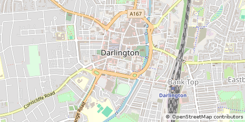 Map of Darlington, Co Durham