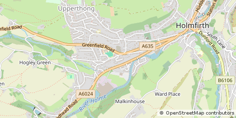 Map of Holmfirth, West Yorkshire