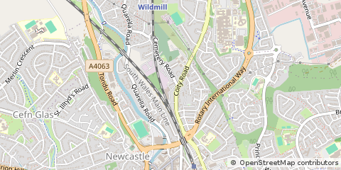 Map of Bridgend