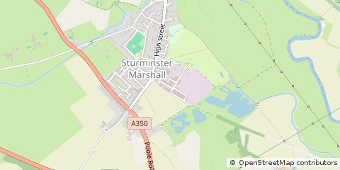 Map of Wimborne, Dorset