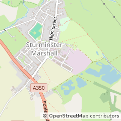 Map of Wimborne, Dorset