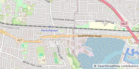 Map of Portchester, Hampshire