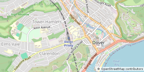 Map of Dover, Kent
