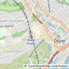Map of Dover, Kent