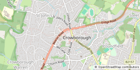Map of Crowborough, East Sussex