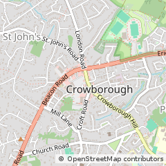 Map of Crowborough, East Sussex