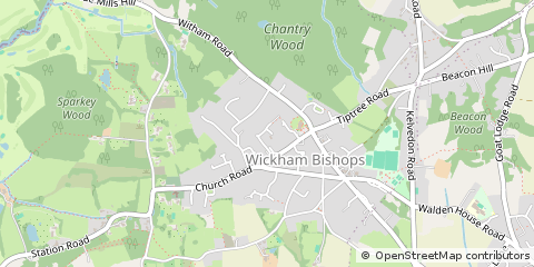 Map of Witham, Essex