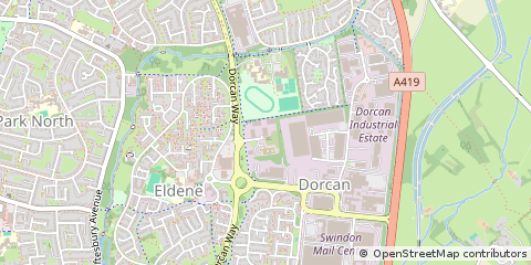 Map of Swindon, Wiltshire