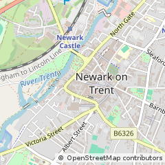 Map of Newark, Nottinghamshire