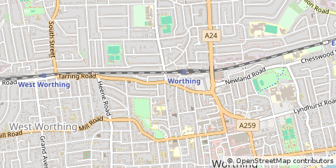Map of Worthing