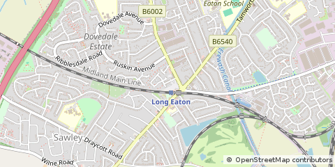 Map of Nottingham, Nottinghamshire