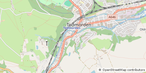 Map of Todmorden, Lancashire