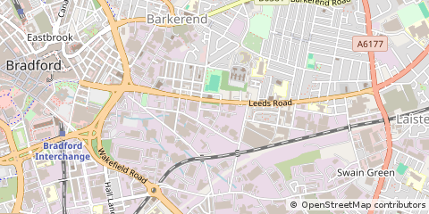 Map of Bradford, West Yorkshire