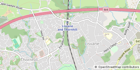 Map of Cardiff, South Glamorgan