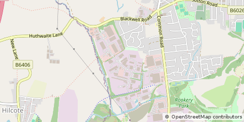 Map of Sutton in Ashfield, Nottinghamshire