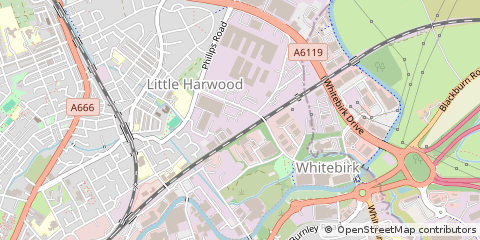 Map of Blackburn, Lancashire