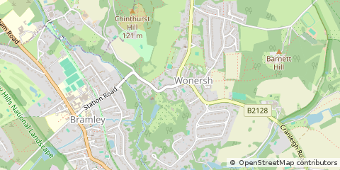 Map of Guildford, Dorset