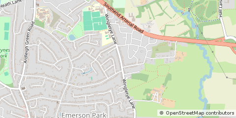 Map of Hornchurch, Essex