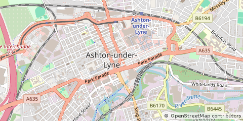 Map of Ashton-Under-Lyne