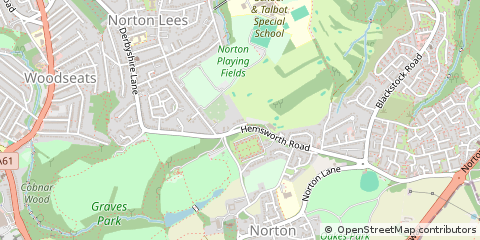 Map of Norton, Sheffield