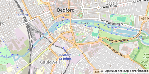 Map of Bedford, Bedfordshire