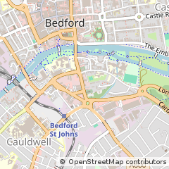 Map of Bedford, Bedfordshire