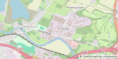Map of Aylesford, Kent