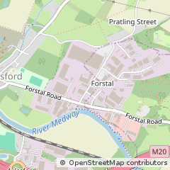 Map of Aylesford, Kent