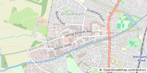 Map of Altrincham, Cheshire