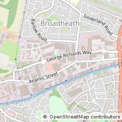 Map of Altrincham, Cheshire