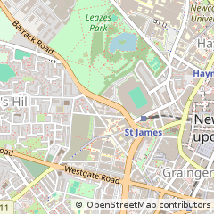 Map of Newcastle Upon Tyne, Tyne and Wear