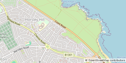 Map of South Shields, Tyne and Wear
