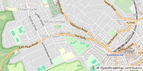 Map of Eastbourne, East Sussex